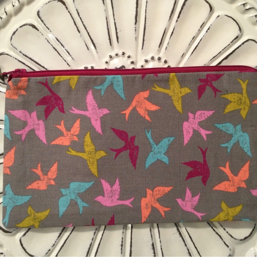 100% COTTON HANDMADE ZIPPERED BIRD BAG Bird Charm Friend Gift Home Made Resort
